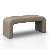 Dlhá taburetka JANINA polstrovaná, hnedá - hnedá, Modern, drevo/textil (110/46/41cm) - Bessagi Home