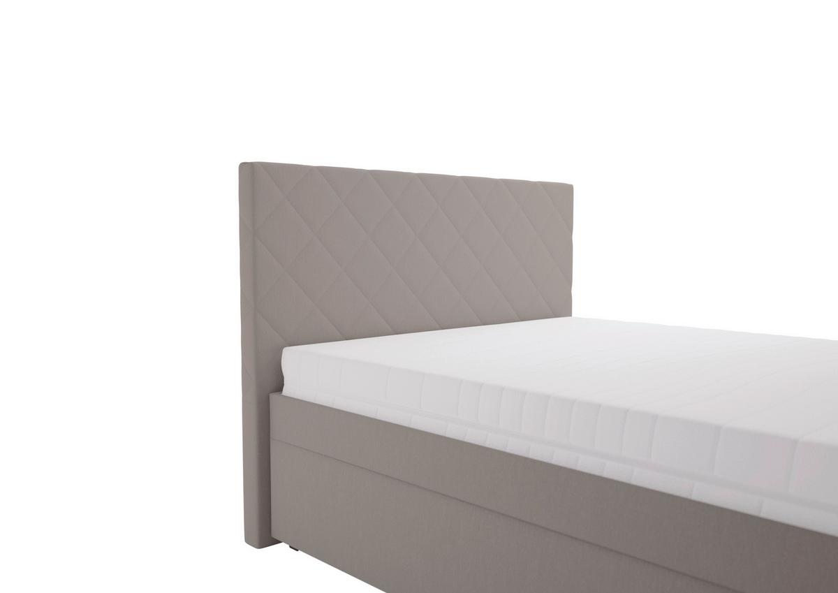 Čalúnená posteľ KLARA 140/200cm,cappuccino - cappuccino/chrómová, Modern, drevo/textil (140/200cm)