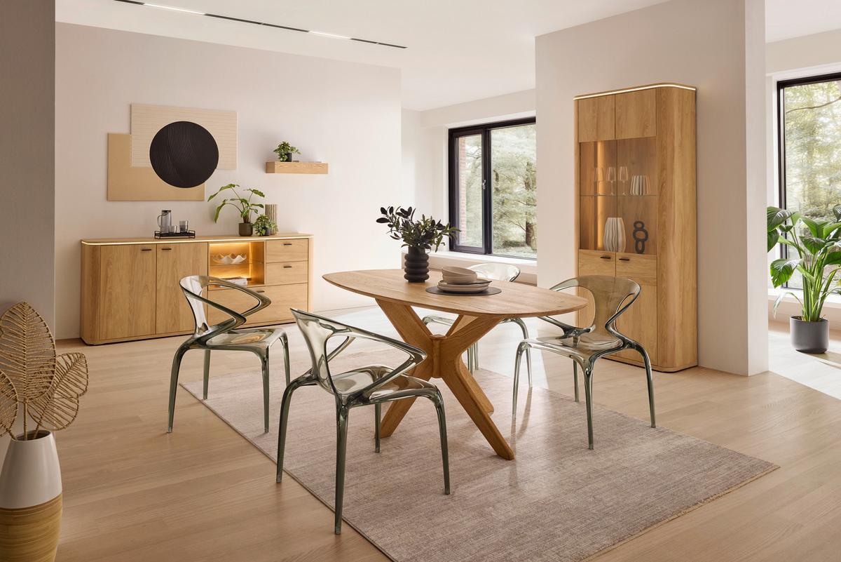 JÍDELNÍ STŮL JEFFERSON - divoký dub, Moderní, dřevo (180/75/90cm) - Premium Living