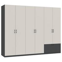 Drehtürenschrank Mit Schublade 269cm Mila Kaschmir/anthrazit - Kaschmir/Anthrazit, KONVENTIONELL, Holzwerkstoff (269/210/54cm)