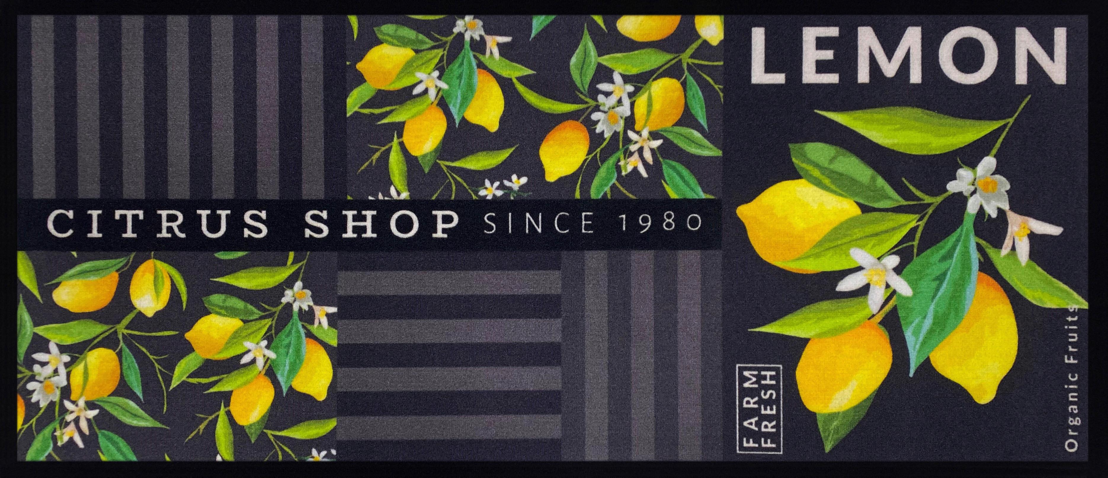 Läufer, Limone, 66x150 cm Limone - Anthrazit, Basics, Textil (66/150cm) - Ondega