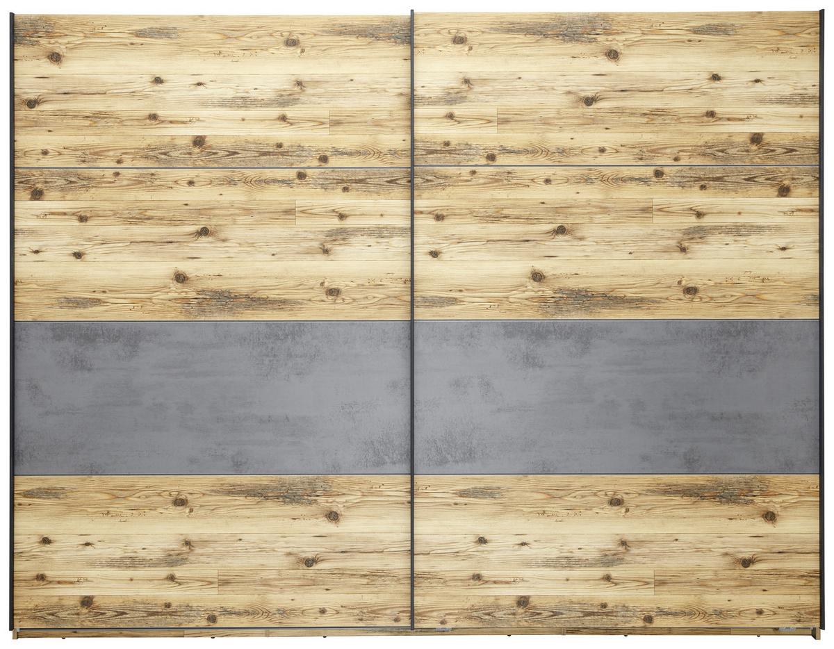 SKRIŇA S POSUVNÝMI DVERAMI ALICANTE - sivá/farba duba, Modern, kov/kompozitné drevo (270/210/60cm)
