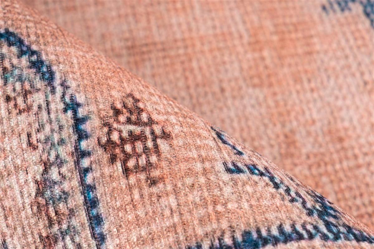 Flachwebteppich Blau Vintage 8406, BxL: 140x200 cm - Blau, KONVENTIONELL, Textil (140/200cm)