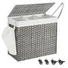 Wäschekorb Grau B: 66 cm - Grau, Basics, Kunststoff/Metall (66/66/33cm)
