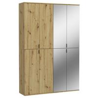 Garderobenschrank Projekt X Eiche Artisan B: 122 Cm - KONVENTIONELL, Glas/Holzwerkstoff (122/193/34cm) - MID.YOU