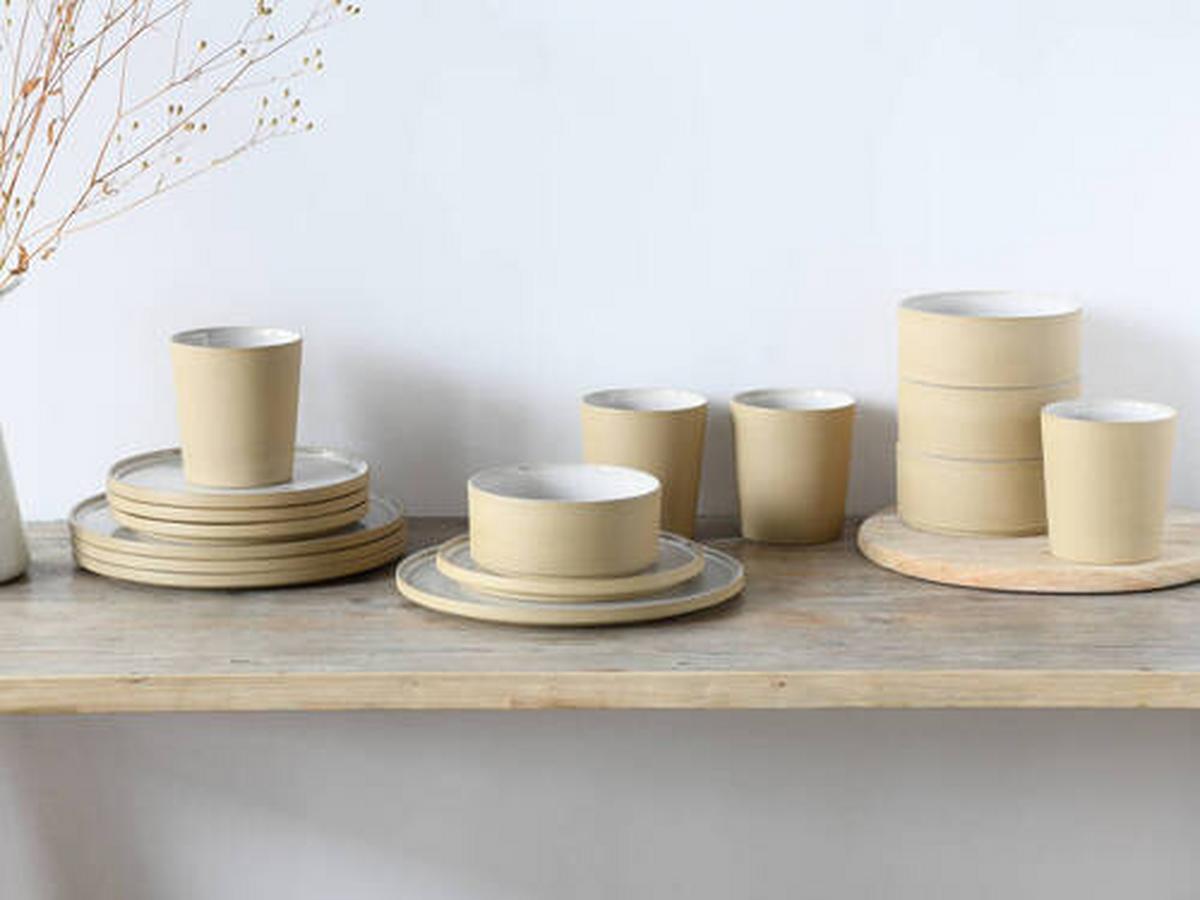 Kombiservice 21532 Futuro White Sand - Sandfarben/Weiß, Trend, Keramik - Creatable