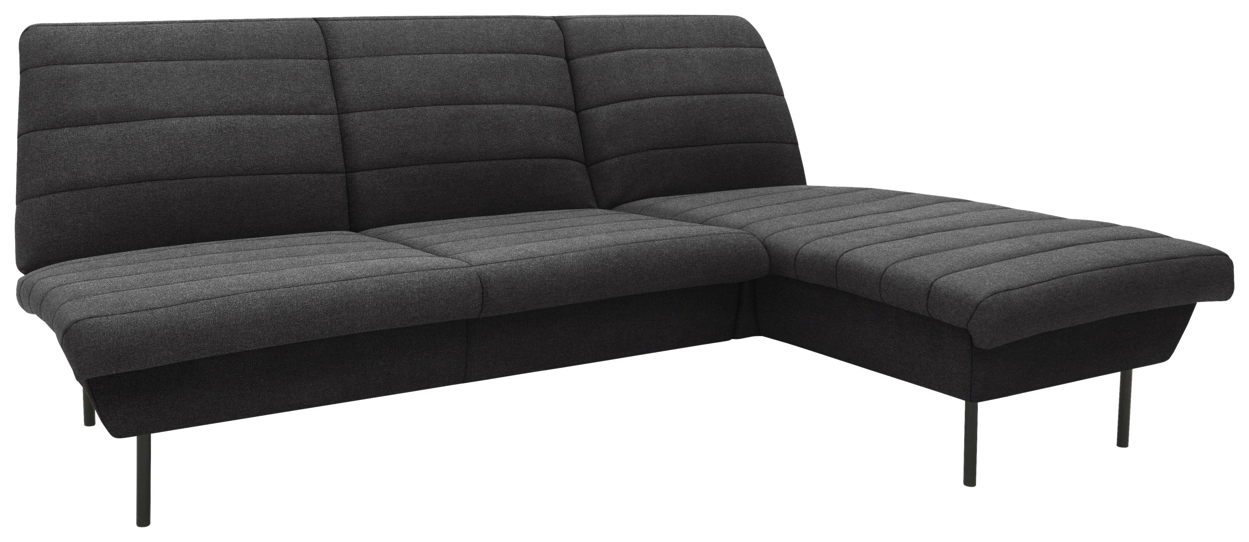 Ecksofa Looks Ix - Anthrazit/Schwarz, Design, Textil (214/168cm) - LOOKS by W.Joop