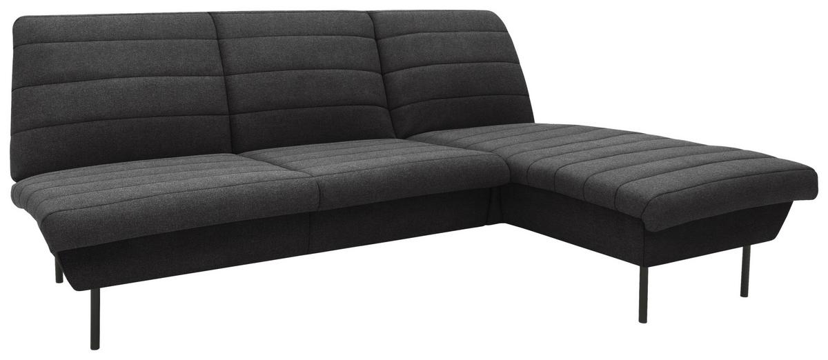 Ecksofa Looks Ix - Anthrazit/Schwarz, Design, Textil (214/168cm) - LOOKS by W.Joop