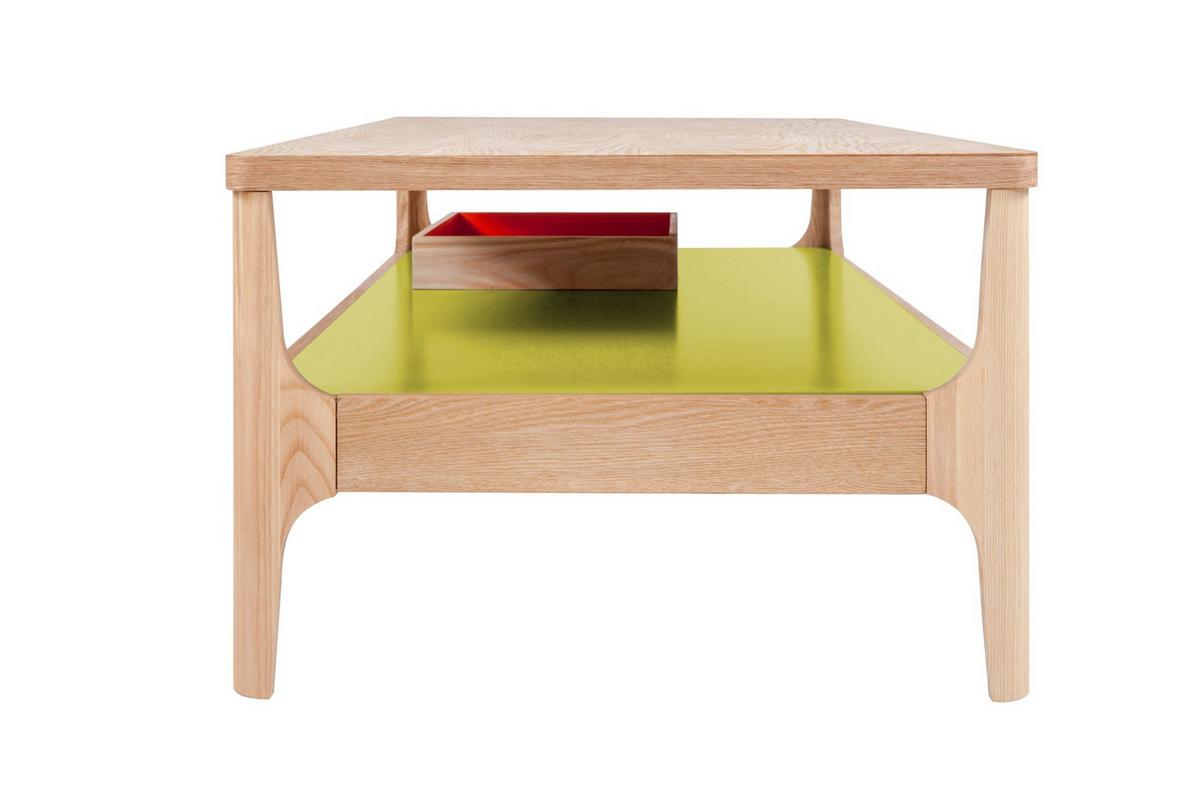Beistelltisch Avery Grün/eschefarben L:120cm - Eschefarben/Grün, Design, Holz/Holzwerkstoff (120/40/60cm) - Kayoom
