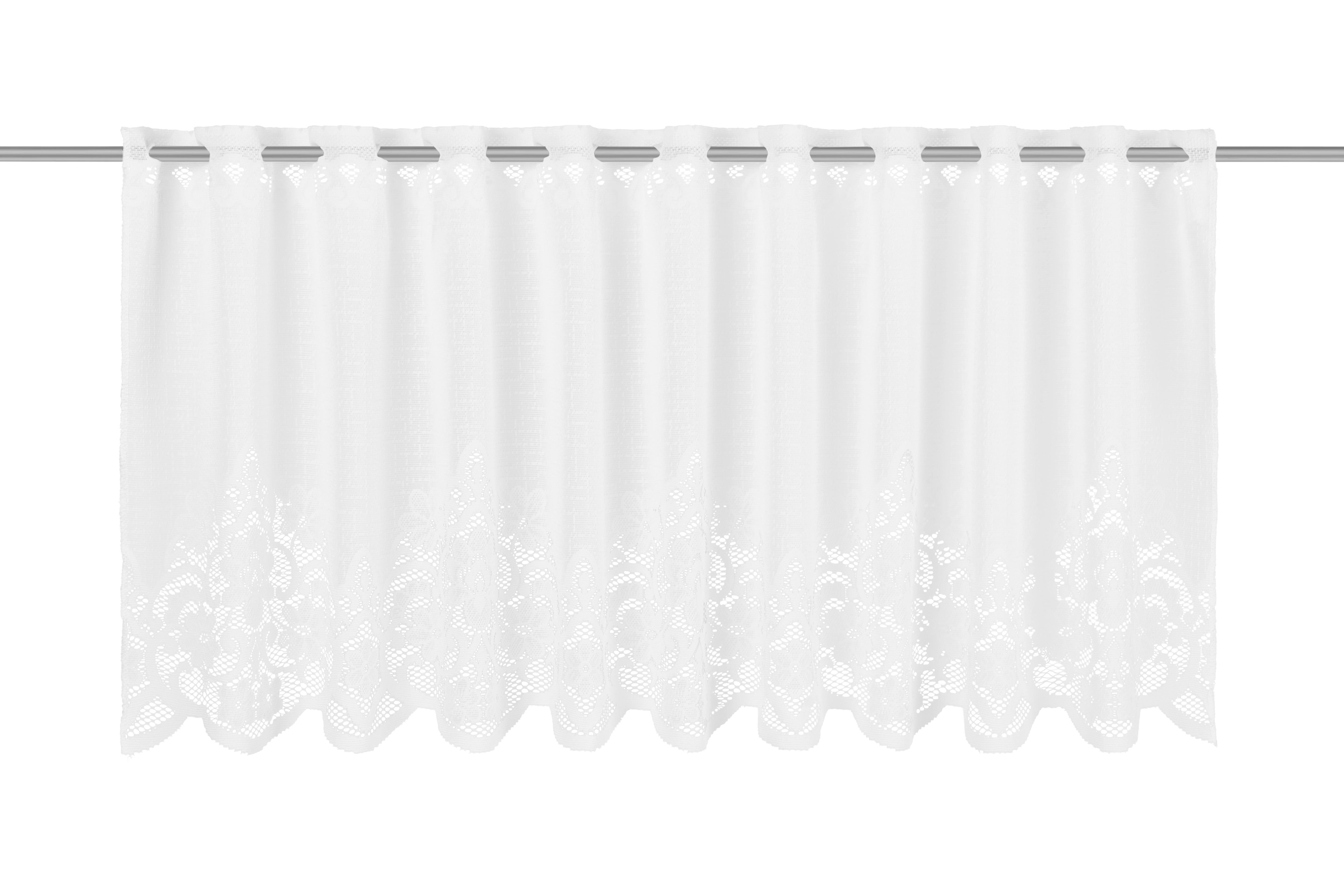 Krátka Záclona Gitte Š/d: 150/50 Cm - bílá, Konvenční, textil (150/50cm) - Ondega