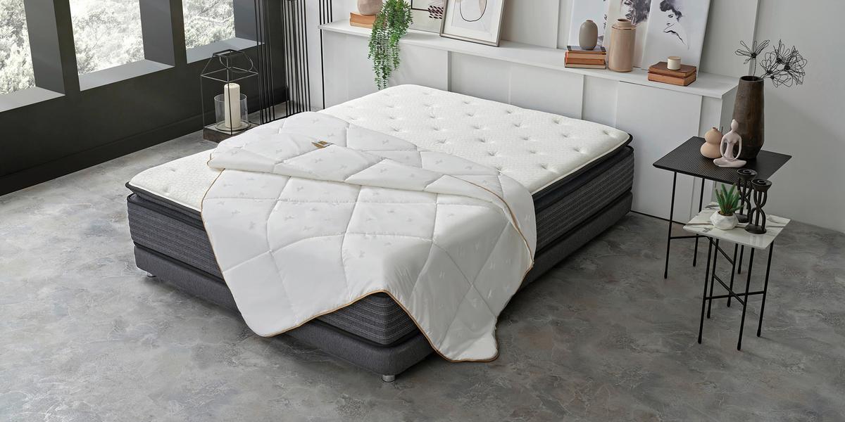 Bettdecke Dacron Climarelle - Weiß, Basics, Textil (155/220/4cm) - Yatas