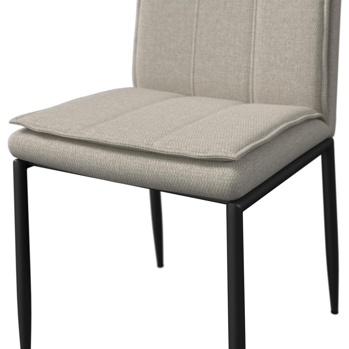 Jídelní set Abelia - černá/krémová, Moderní, kov/kompozitní dřevo - Bessagi Home