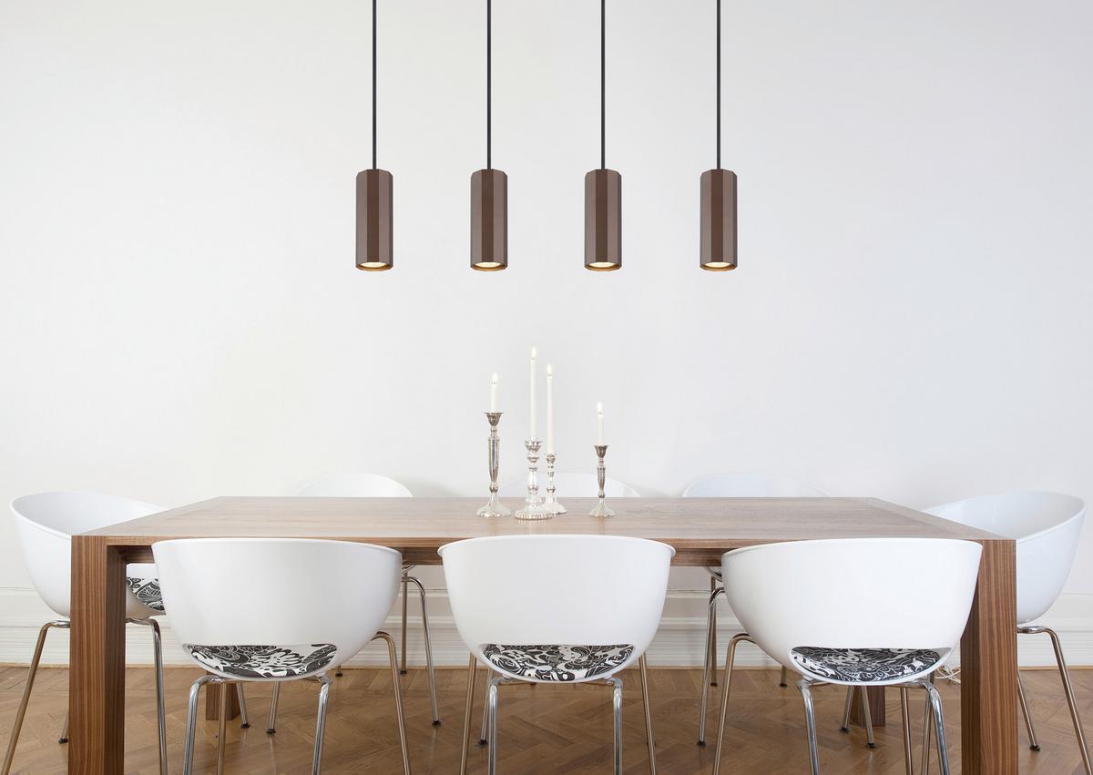 Hängeleuchte 57919-4h - Bronzefarben, Design, Metall (61/6/120cm) - Globo