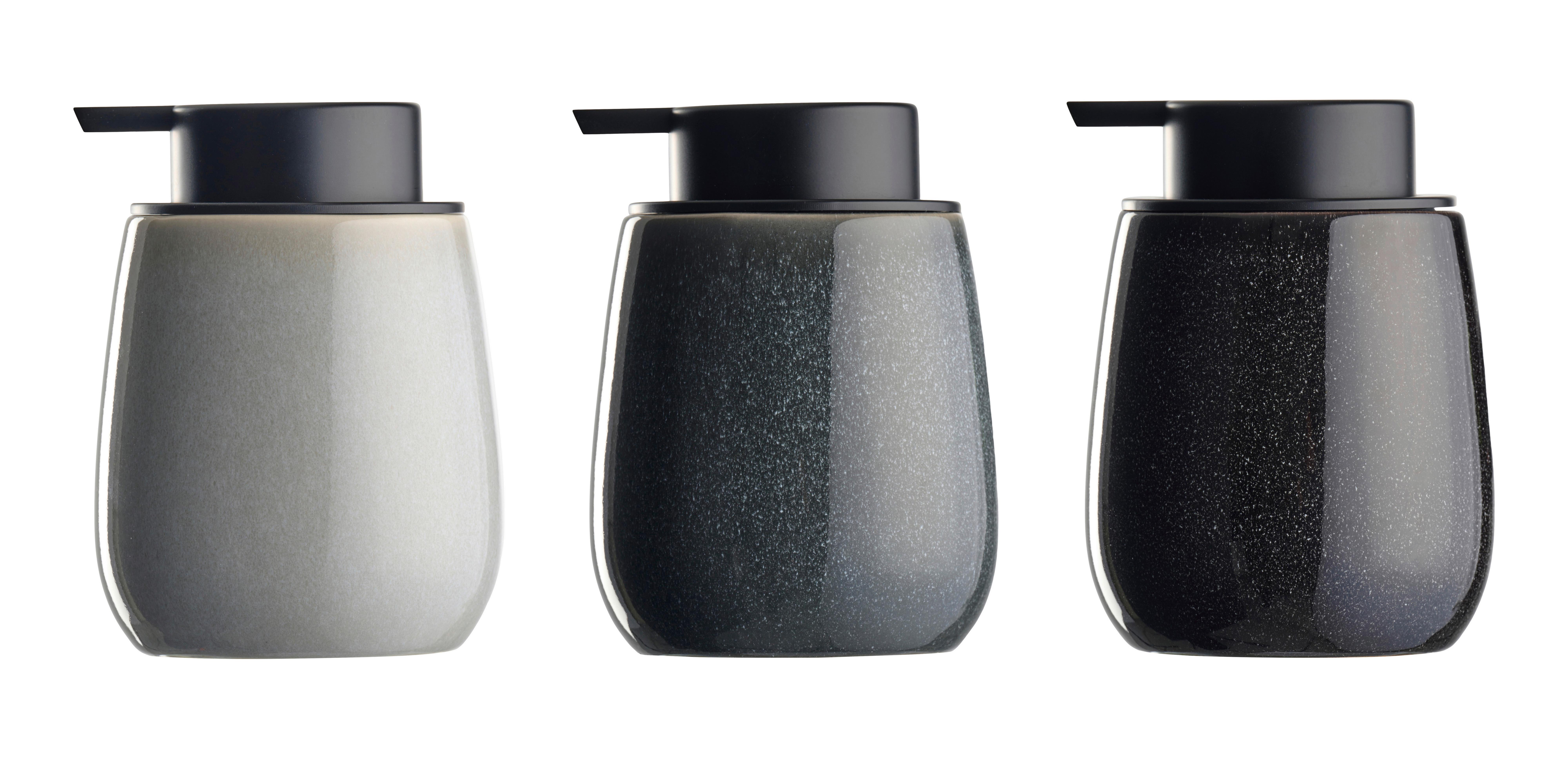 Dávkovač mydla MAGNUS - čierna/sivá, Modern, keramika (8,0/12,5cm) - Mömax