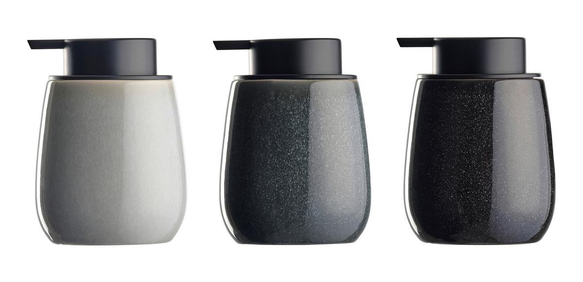 Dávkovač mydla MAGNUS - čierna/sivá, Modern, keramika (8,0/12,5cm) - Mömax