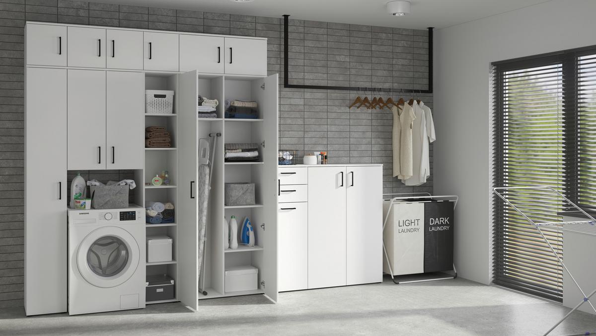 Komód Multistauraum - fehér, Modern, faalapú anyag (45/115/40cm) - Carryhome