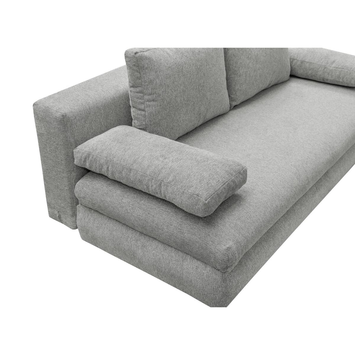 Schlafsofa Oslo Hellgrau, Lf: 200x140 Cm - Hellgrau, Trend, Holz/Kunststoff (205/72/100cm)