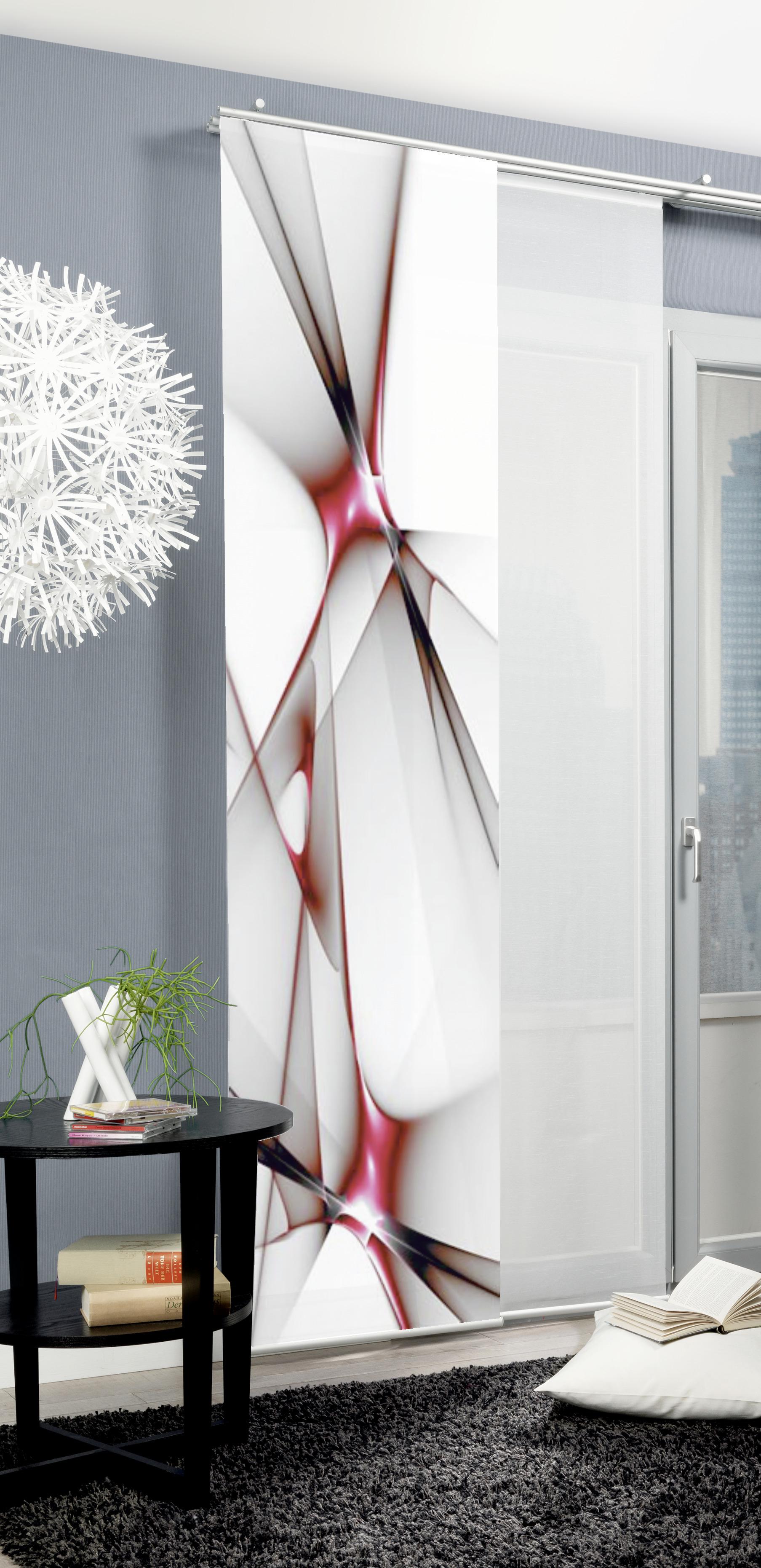 Flächenvorhang 2-tlg. Franklin B: 60 Cm, Rot, Blickdicht - Rot, Basics, Textil (60/245cm)