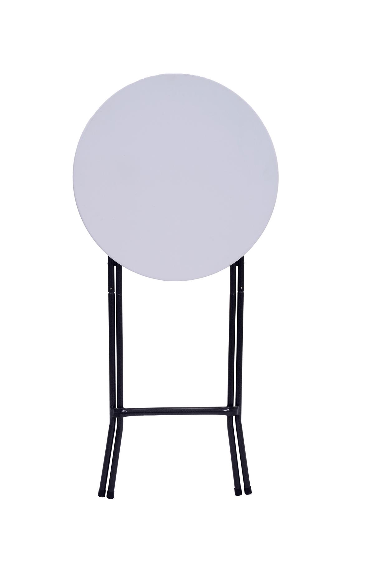 Stehtisch Mufaro - Schwarz/Weiß, Basics, Kunststoff/Metall (60/60/107cm) - Gardenson