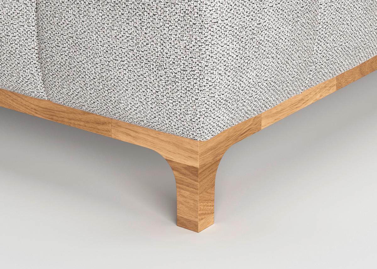 Boxspringbett Moon mit Topper 160x200 cm - Sandfarben/Eichefarben, MODERN, Holz/Holzwerkstoff (160/200cm) - MID.YOU