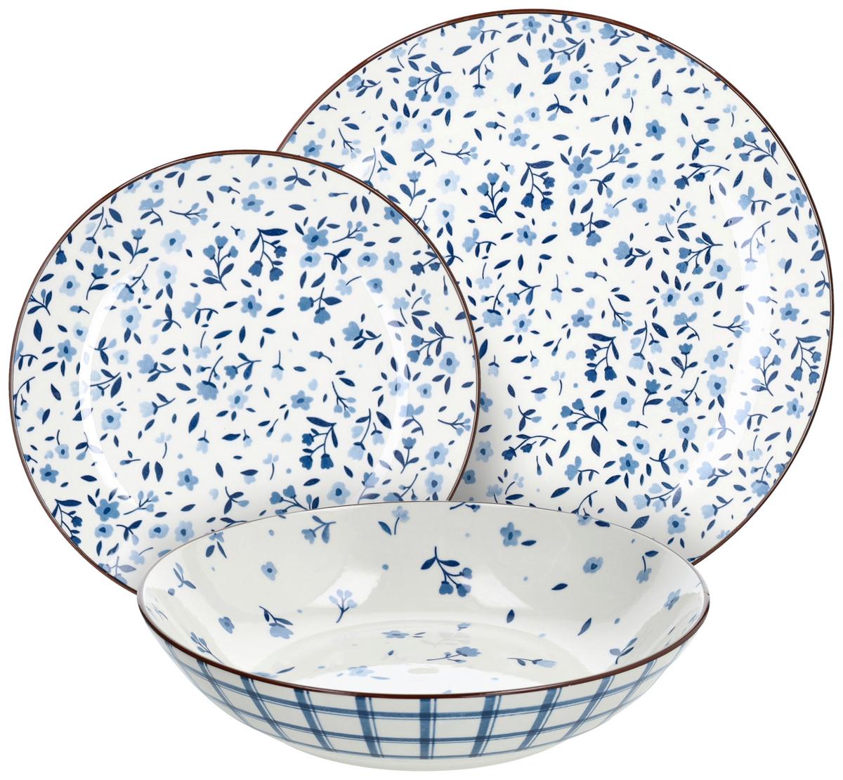 Tafelservice Country Side - Blau/Weiß, Design, Keramik - Luca Bessoni