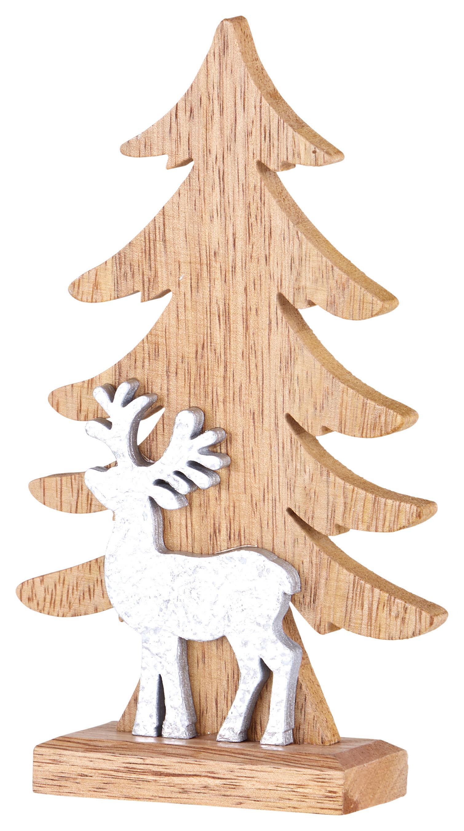 Dekor Fa Romilda - natúr színű/ezüstszínű, Konventionell, fa (11/4/19cm) - Ondega