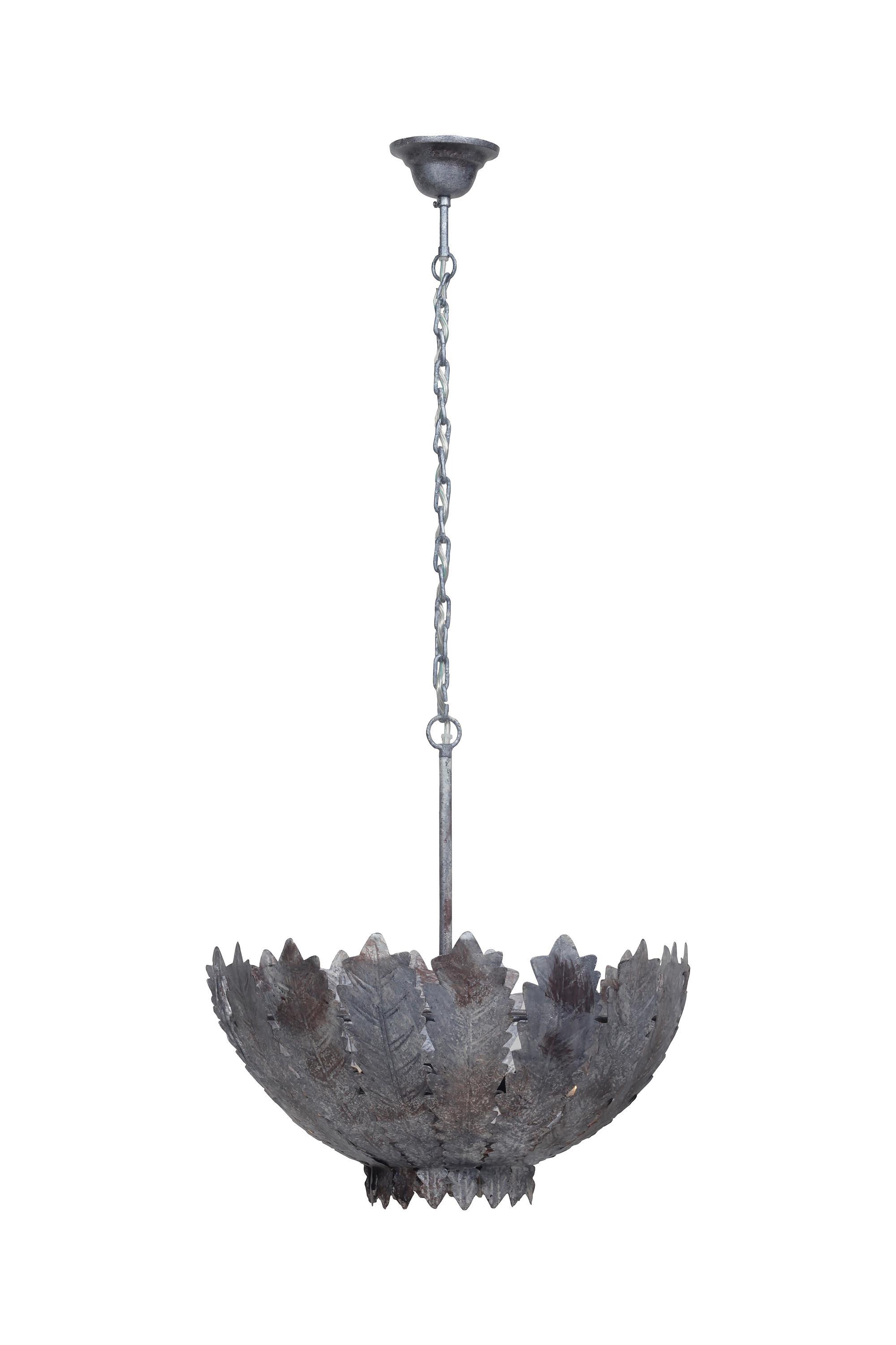Hängeleuchte Autumn Leaves Large Silber - Silberfarben, Trend, Metall (77/77/31cm) - Kayoom