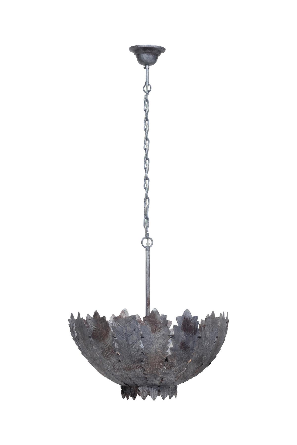Hängeleuchte Autumn Leaves Large Silber - Silberfarben, Trend, Metall (77/77/31cm) - Kayoom
