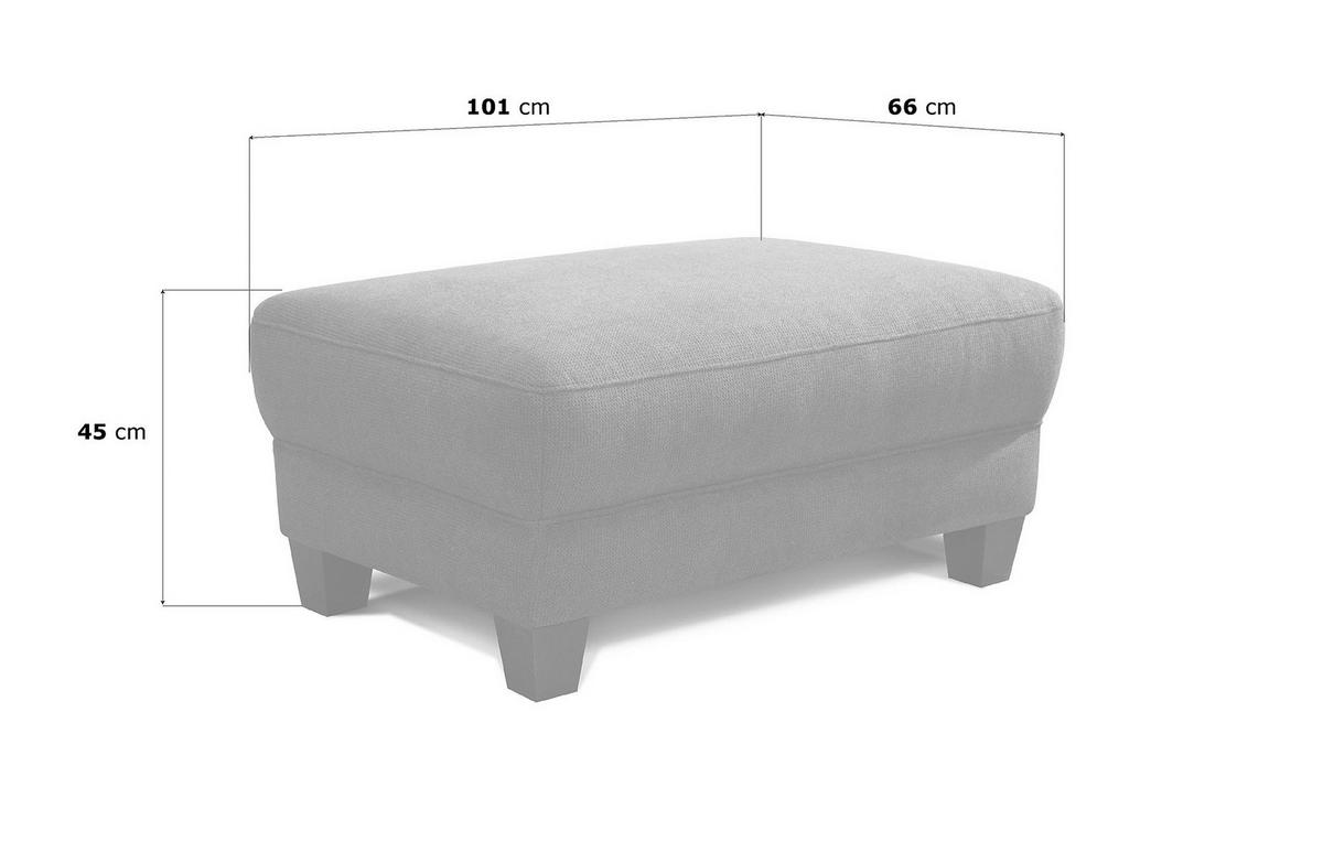 Hocker Gotland grün, 101x45x66 cm - Naturfarben/Grün, KONVENTIONELL, Textil (101/45/66cm) - Sit & More