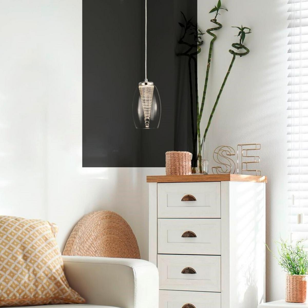 Led-hängeleuchte 97291-1cl - Basics, Glas/Metall (11,5/120cm)