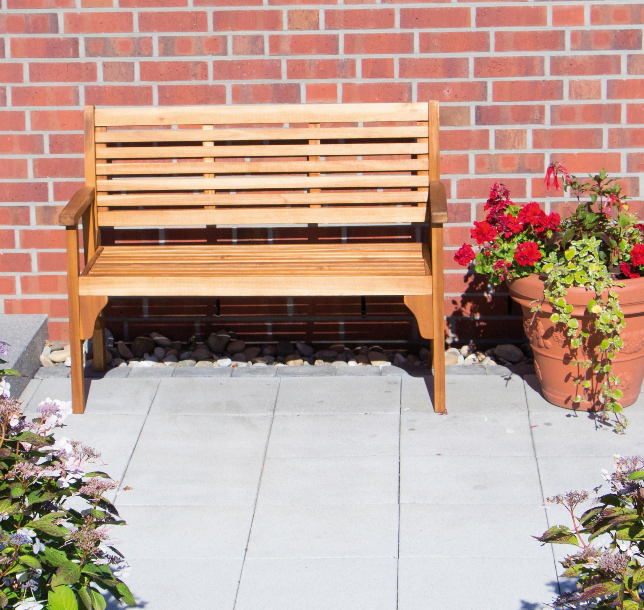Gartenbank Holz 508761 2-Sitzer - Akaziefarben, MODERN, Holz (120/90/59,5cm) - Siena Garden