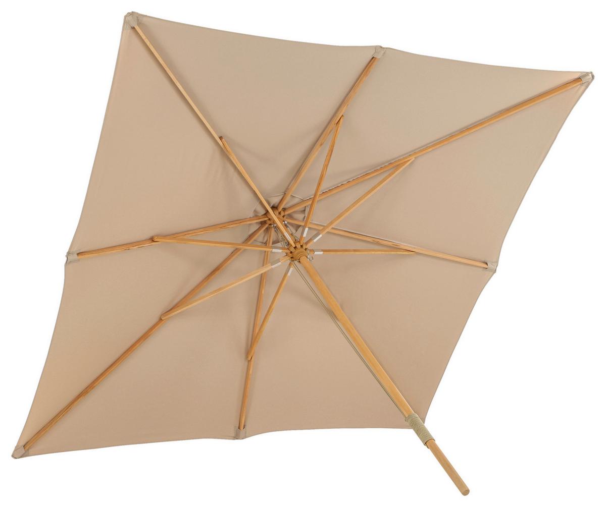 Sonnenschirm Naxos - Hellbraun, KONVENTIONELL (300/262/300cm) - Gardenson