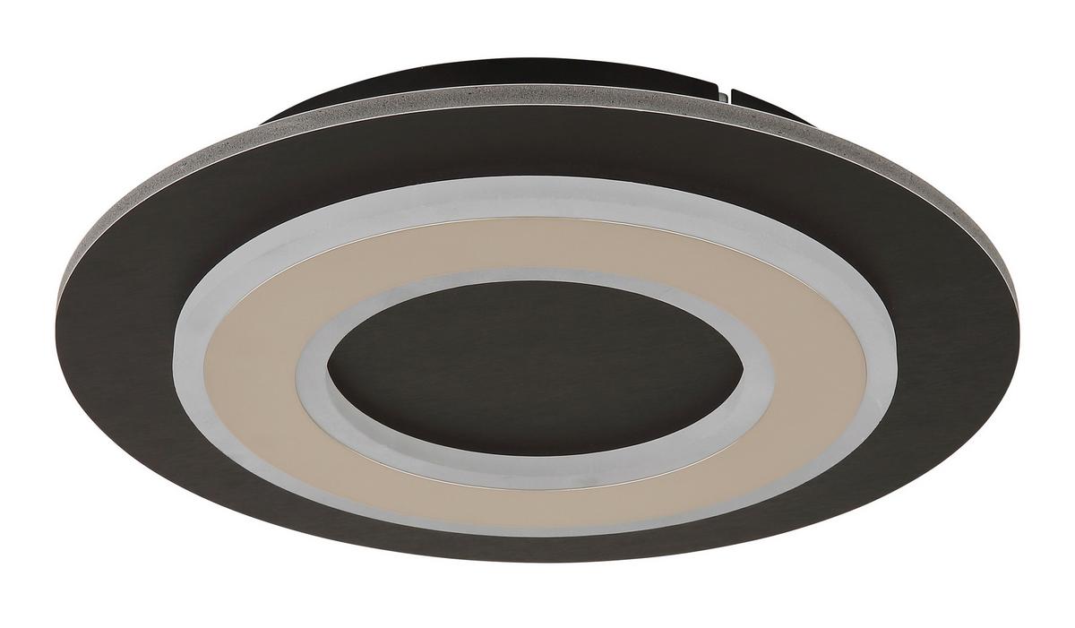 LED-DECKENLEUCHTE 48032A-24 JAYDEN - Champagner/Dunkelbraun, KONVENTIONELL, Holzwerkstoff/Kunststoff (32/5.5cm) - Globo