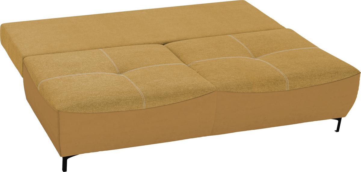 2-sitzer-sofa Mit Schlaffunktion Wendy B: 197 Cm - Gelb/Schwarz, Design, Textil (197/94/96cm) - MID.YOU