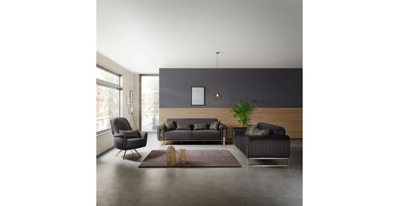 2-SITZER-SOFA Bono - Goldfarben/Schwarz, MODERN, Textil (180/83/90cm) - Luca Bessoni