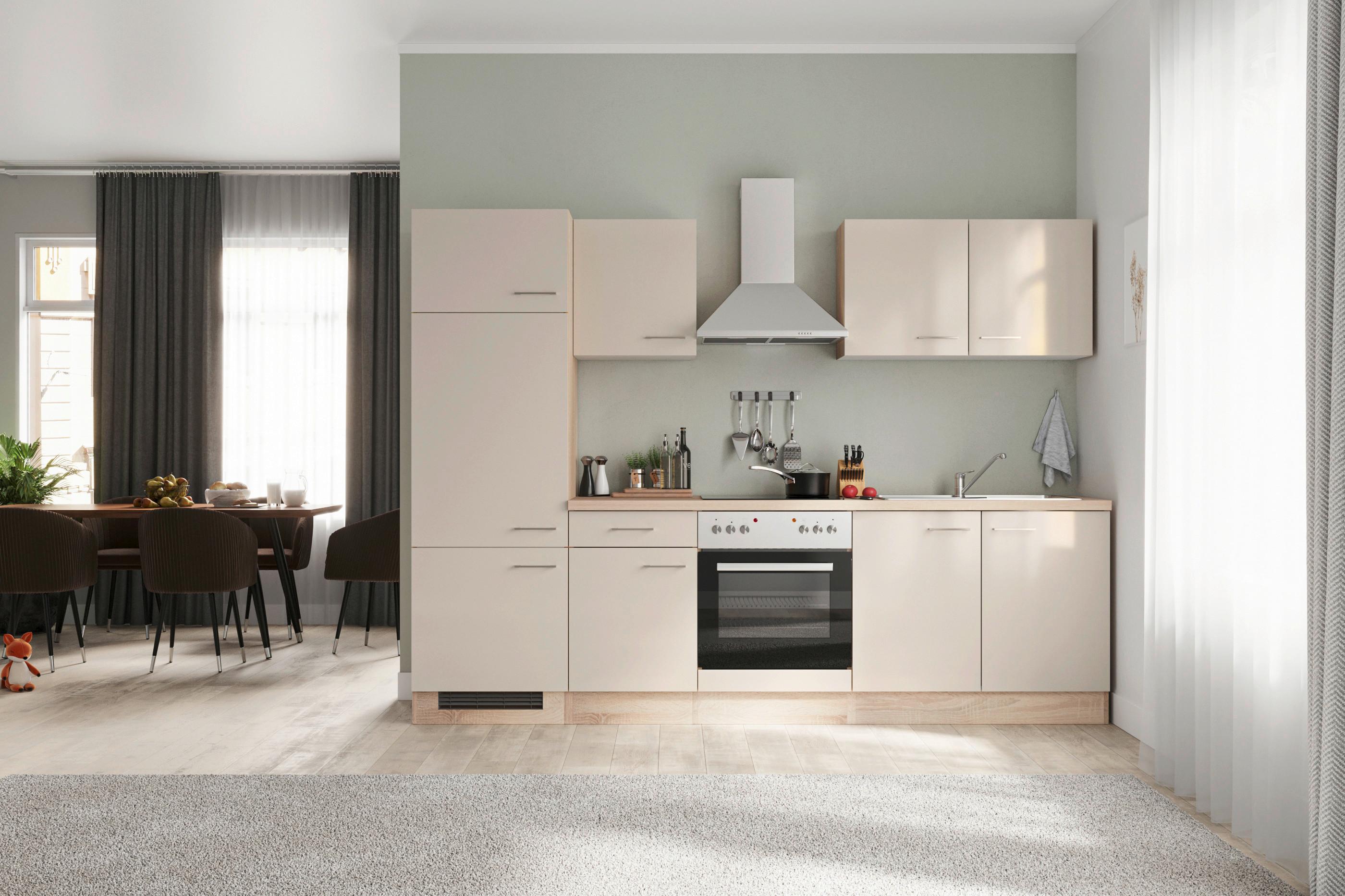 Küchenblock Nepal Sonoma Eiche/kaschmir B: 270cm - Kaschmir/Sonoma Eiche, MODERN, Holzwerkstoff (270cm) - FlexWell