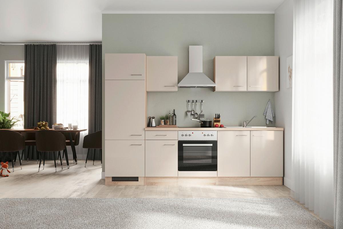 Küchenblock Nepal Sonoma Eiche/Kaschmir B: 270cm - Kaschmir/Sonoma Eiche, MODERN, Holzwerkstoff (270cm) - FlexWell