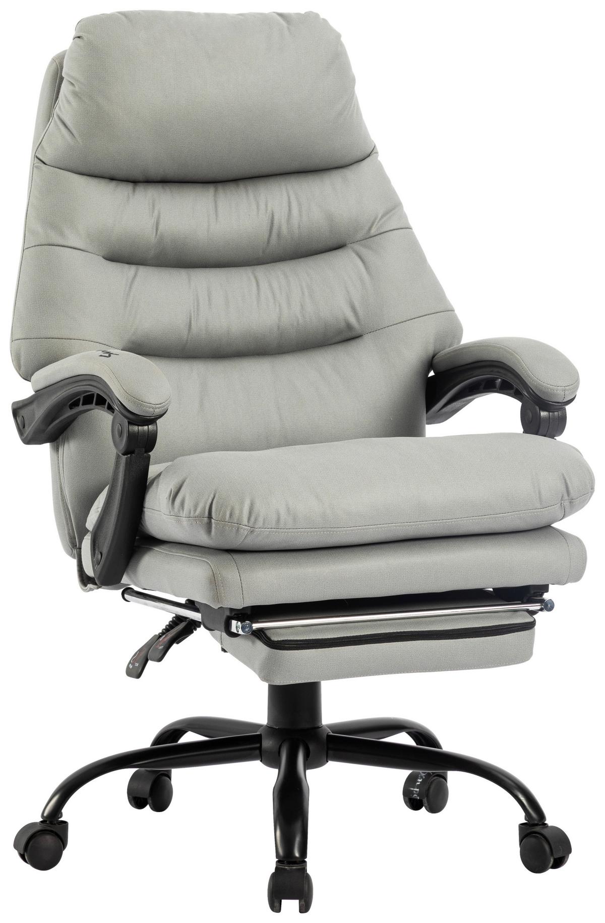 Chefsessel Big Boss mit Armstützen Grau/Schwarz - Schwarz/Grau, MODERN, Kunststoff/Textil (64/114-122/72cm) - MID.YOU