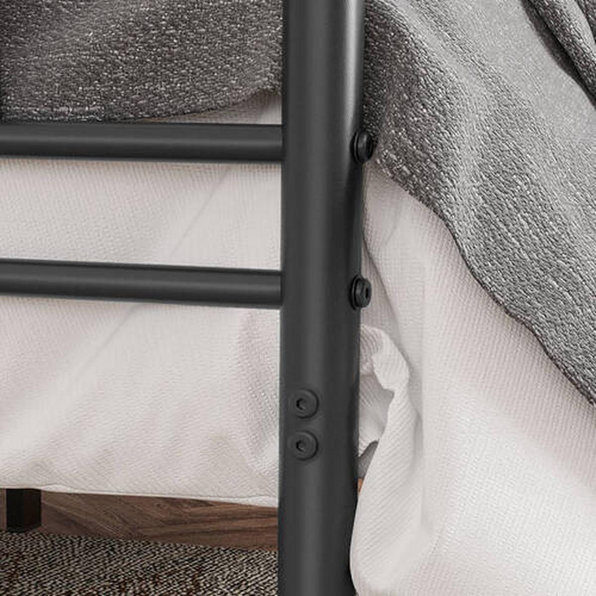 Metallbett Schwarz Lxf: ca. 90x190 cm - Schwarz, ROMANTIK / LANDHAUS, Metall (90/190cm) - Boxxx