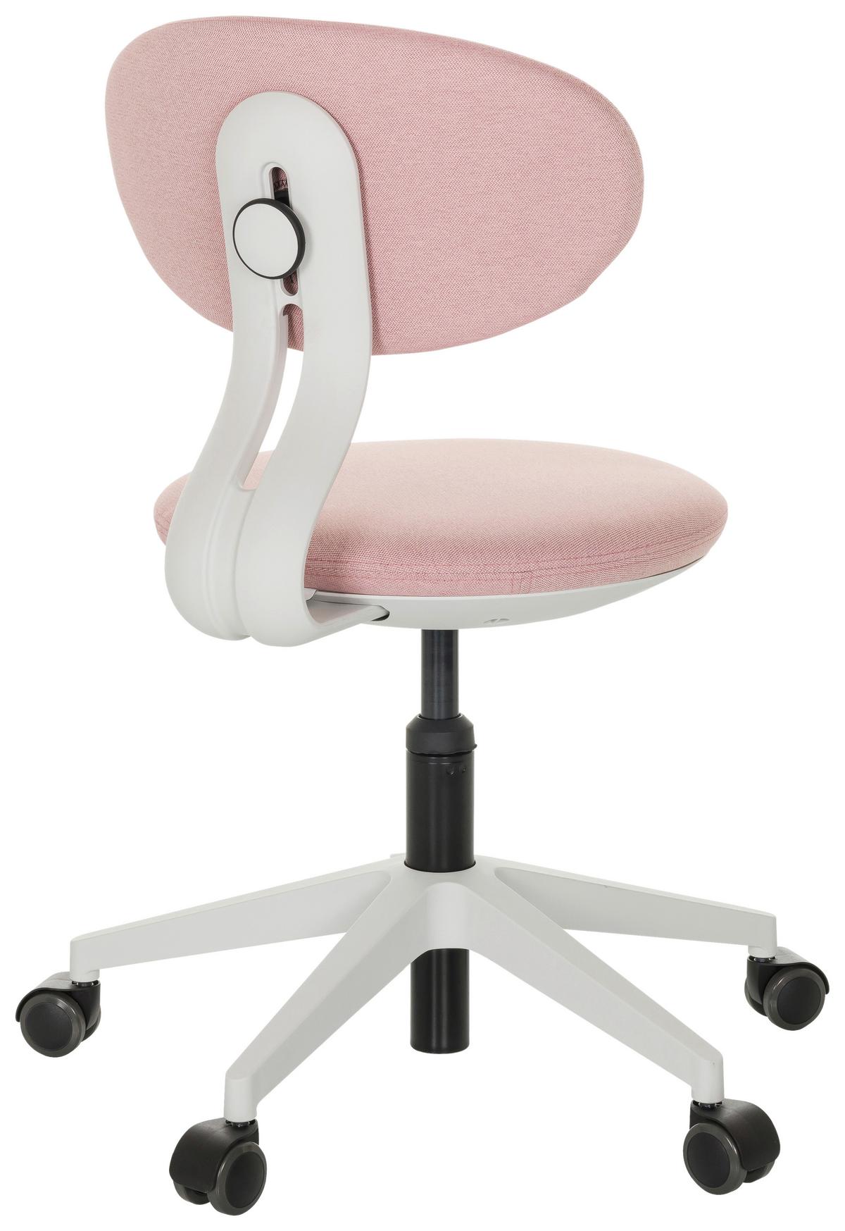 Jugenddrehstuhl Minimovo - Rosa/Weiß, Basics, Kunststoff/Textil (42/66-87/52cm) - MID.YOU