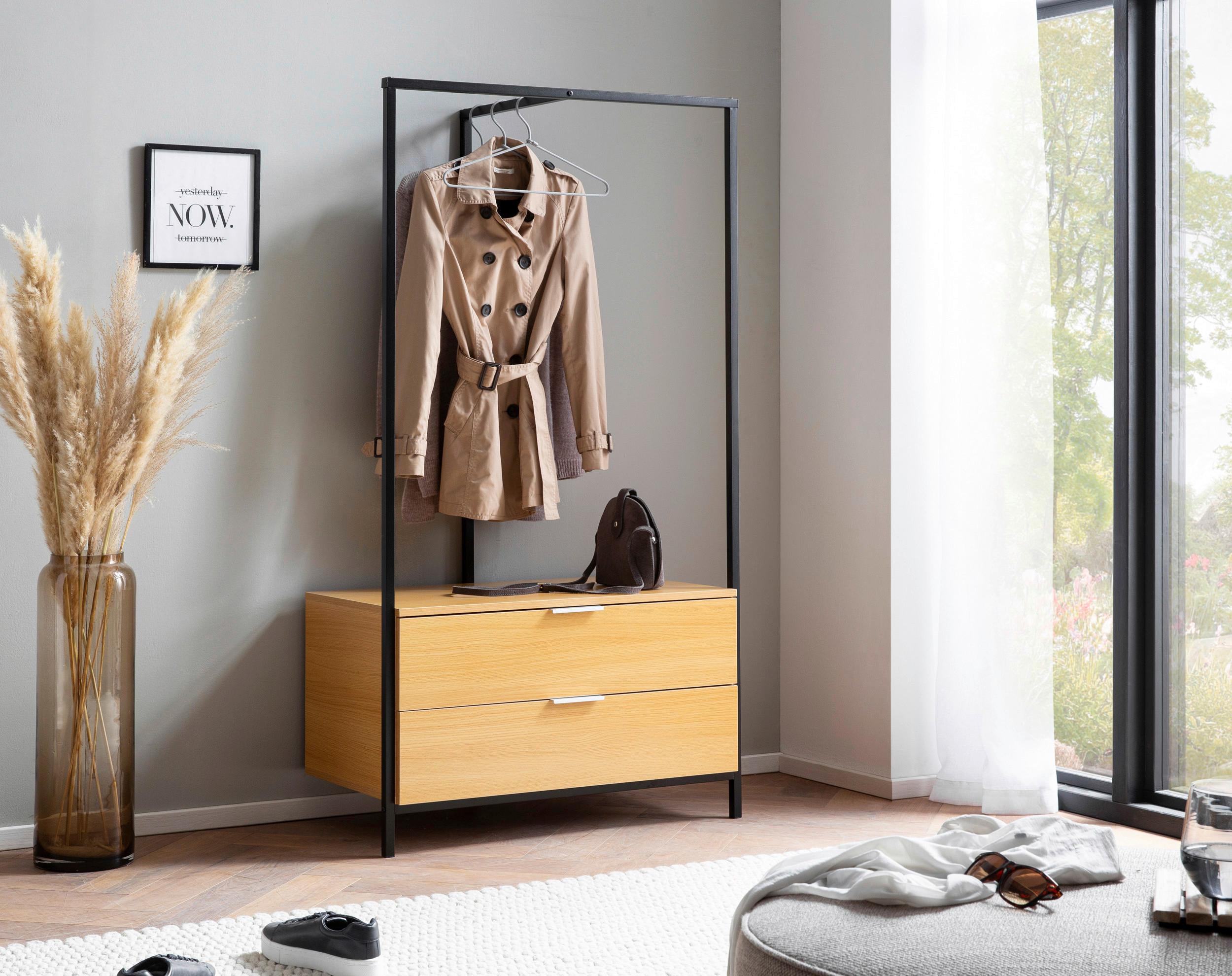 Predsieňový nábytok WL6.903 - farba duba, Design, kompozitné drevo (85/152/44cm) - Livetastic
