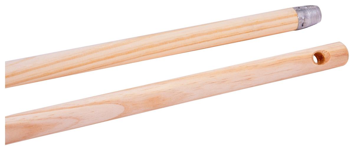 Besenstiel Holz L: 130 Cm Naturfarben Mit Schraubgewinde - Naturfarben, KONVENTIONELL, Holz (130cm) - Ondega