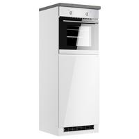 Herdumbauschrank Monza B: 60 cm Weiß/Grau - Weiß Hochglanz/Weiß, LIFESTYLE, Holzwerkstoff (60/86/60cm) - Held