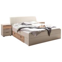 Stauraumbett Tessona Lf: 180x200 Cm Kaschmir - Kaschmir/Eichefarben, Trend, Holzwerkstoff/Textil (180/200cm)