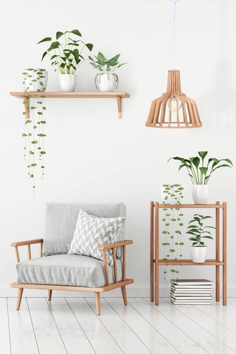 Hängeleuchte Nomi Naturfarben B: 39 cm - Naturfarben, Trend, Holzwerkstoff (41/39/41cm) - Kayoom