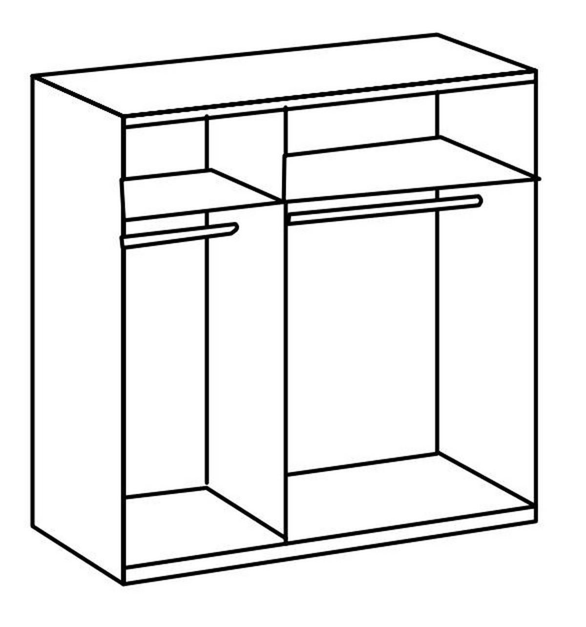Drehtürenschrank B: 150 Cm Level, Weiß/eiche Dekor - Eichefarben/Weiß, MODERN, Holzwerkstoff (150/216/58cm) - MID.YOU