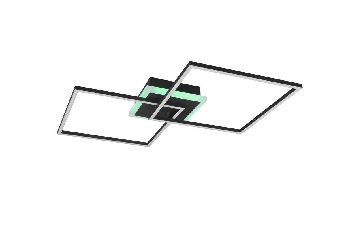 Led-deckenleuchte Arribo L: 61 Cm Mit Farbwechsler - Schwarz, Basics, Metall (61/61/8cm)