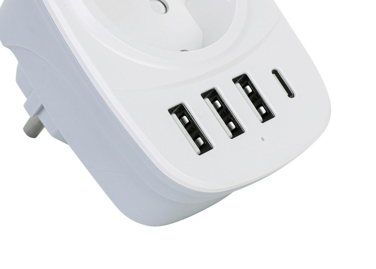 ROZBOČOVACÍ ADAPTÉR DO ZÁSUVK ALRO - biela, Konventionell, kov/plast (8/6/8cm) - Mömax