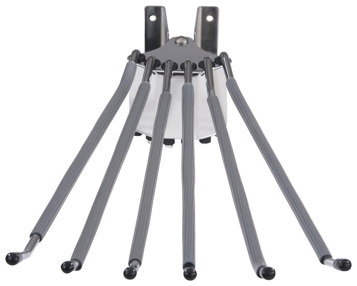 Hosenhalter Universal Metall 6 Bügel, Anti-Rutsch - Alufarben, Metall (8/43/43cm)