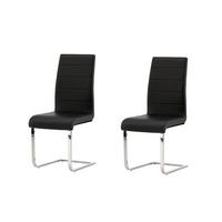 Tempo Schwingstuhl-Set Schwarz/Silberfarben B: 44 cm - Silberfarben/Schwarz, MODERN, Kunststoff/Metall (44/102/48cm) - Livetastic